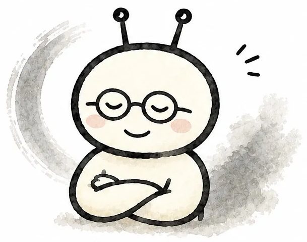 腕組みして得意げな八Maru